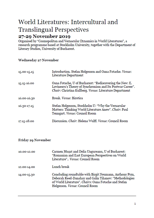 program workshop Bucuresti 27-29 noiembrie